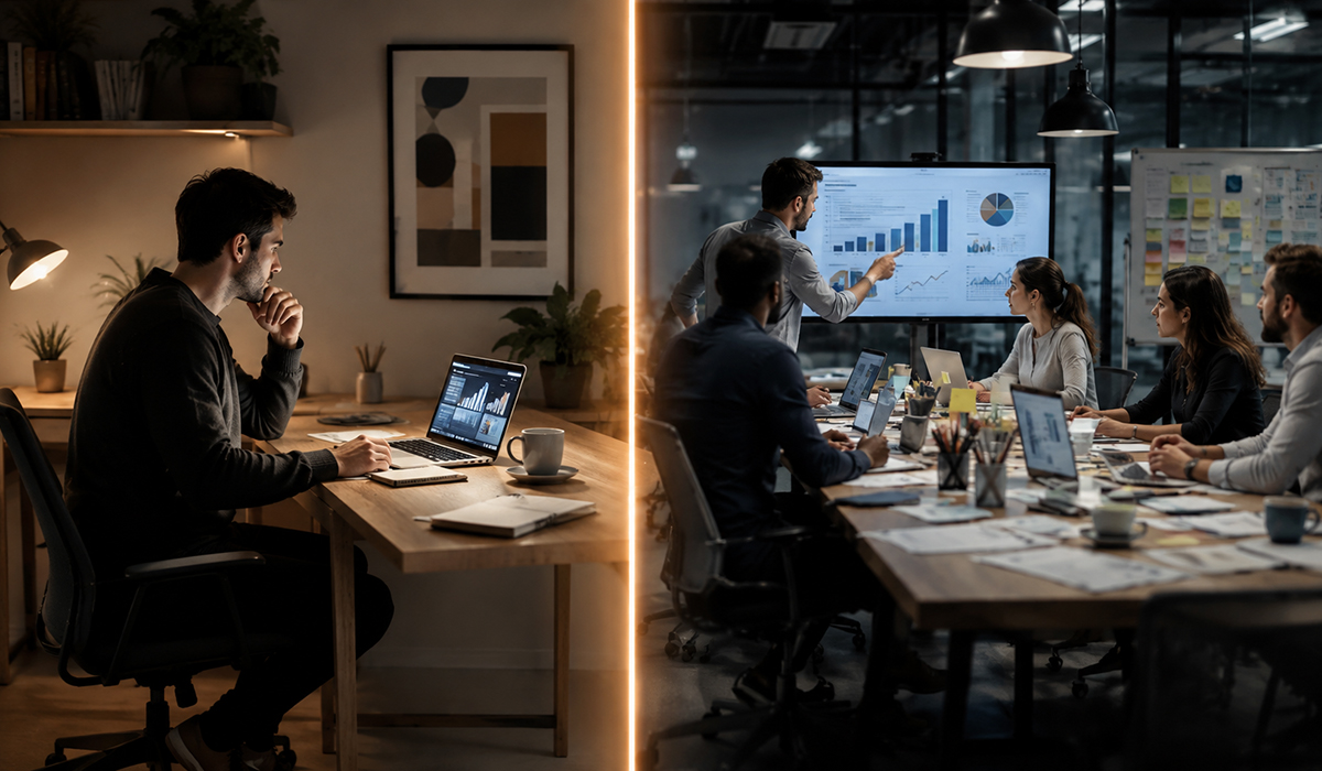 Creative content consultant vs marketing agency comparison