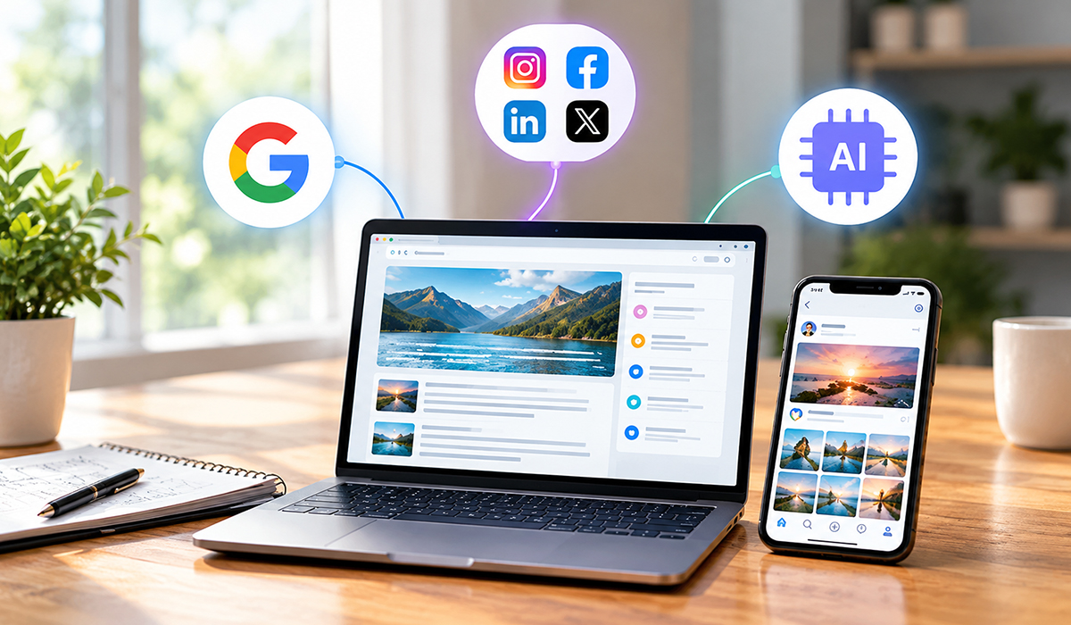 Connected content strategy across Google, social media and AI